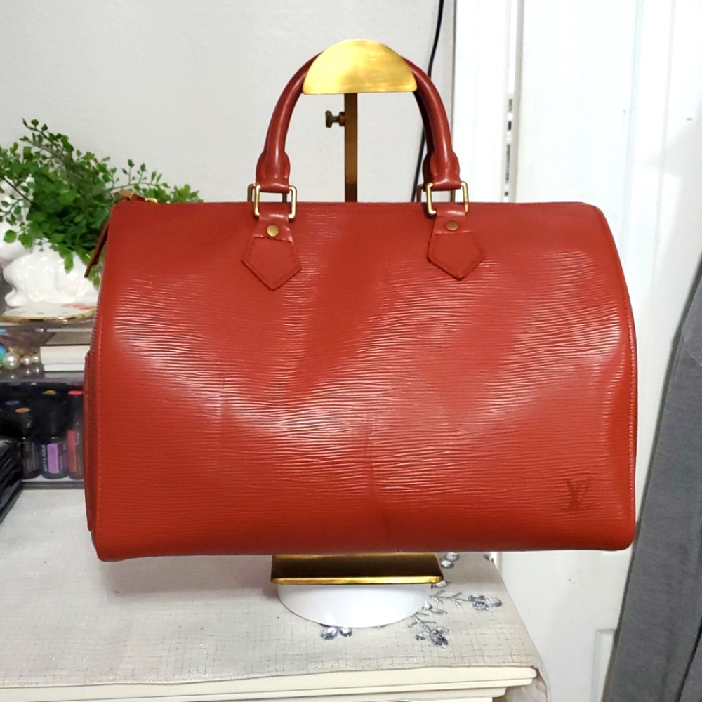 🇫🇷Louis Vuitton Speedy 35 Brown Epi Leather Handbag🤎🤎